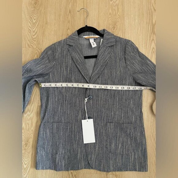 Lightweight Casual Blazer Distretto 12 Gray Modern Minimalist Blazer Size 14 - Picture 10 of 13